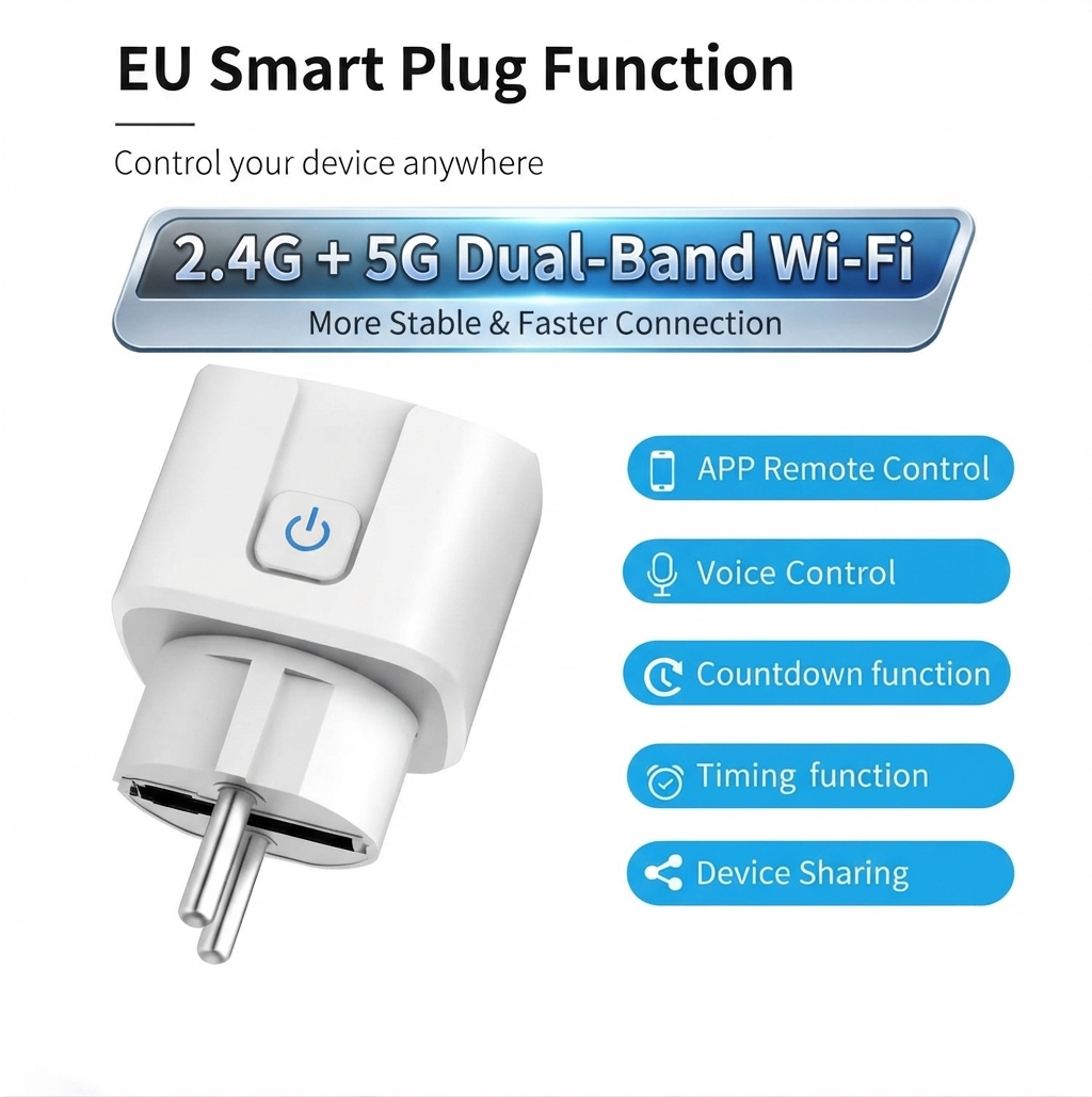 Tuya WiFi Dual-Band 2.4G&5G 16 - огляд і ціна Timer Dual Outlet